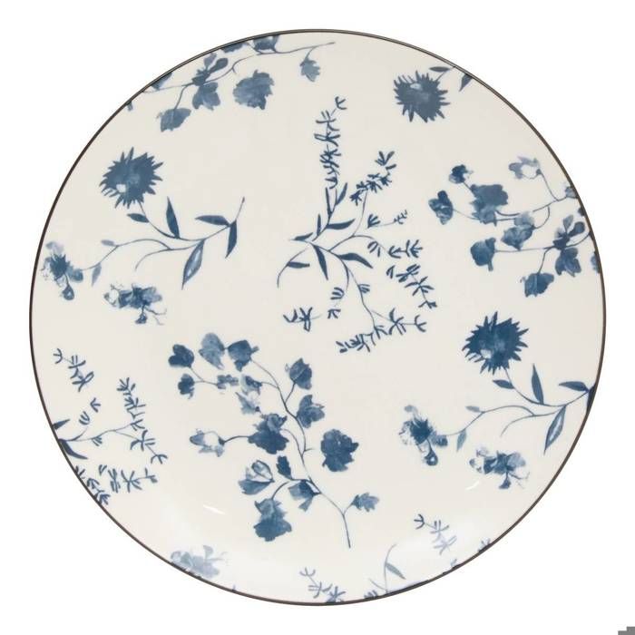 Lot de 6 Assiette dessert Umami D19cm fleur bleu - Atmosphera Créateur dintérieur Lot de 6 Assiette dessert Umami D19cm fleur bleu - Atmosphera Créateur dintérieur