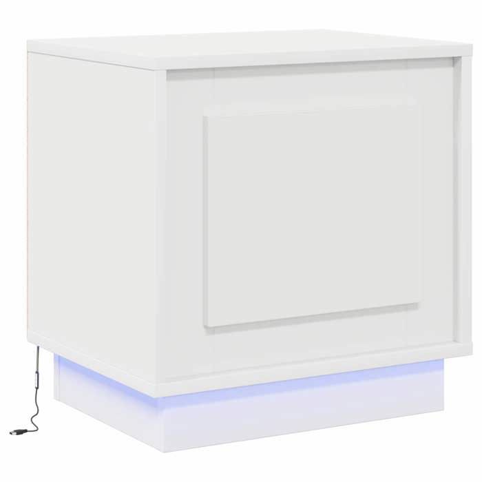 En solde Cabinet de chevet(1 pc) - UU - Armoire/Table de lit - Blanc 44x345x45 cm Bois dingénierie L5018