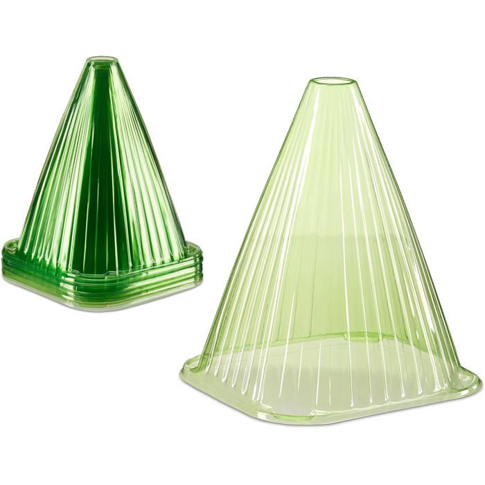 HAWUJ Lot de 24 cônes de forçage en PVC vert - protection biologique anti-escargots et oiseaux pour jardins