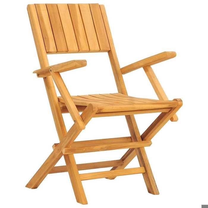 （SOLDES Dété）Chaises de jardin pliantes lot de 2 SHIELD chaises de balcon arrière-cour 55x61x90cm bois massif teck 55x61x90cm 22