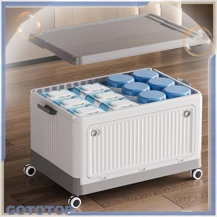 GOTOTOP bac de rangement avec roulettes Bac de rangement pliable avec ...