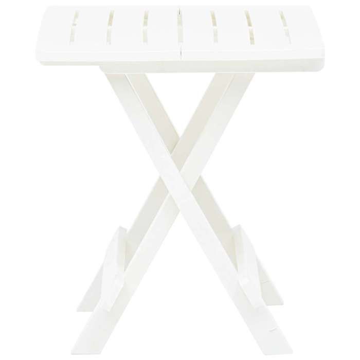 1pc Blanc Meuble de balcon 2/4 PERSONNES - Table pliable de jardin SWEETY® blanc 45x43x50cm plastique CL32700951176
