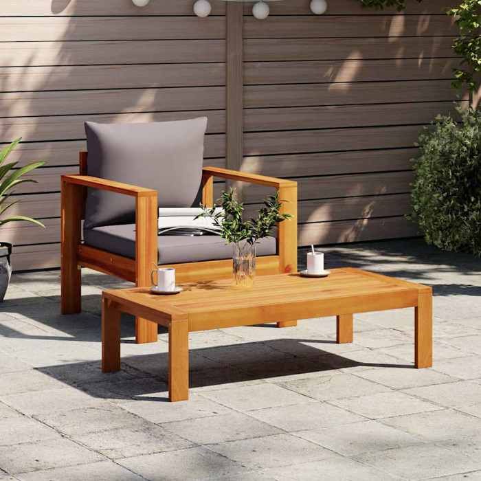 Chaise de jardin - moderne - Meuble de balcon - avec coussins - bois massif dacacia CC2634