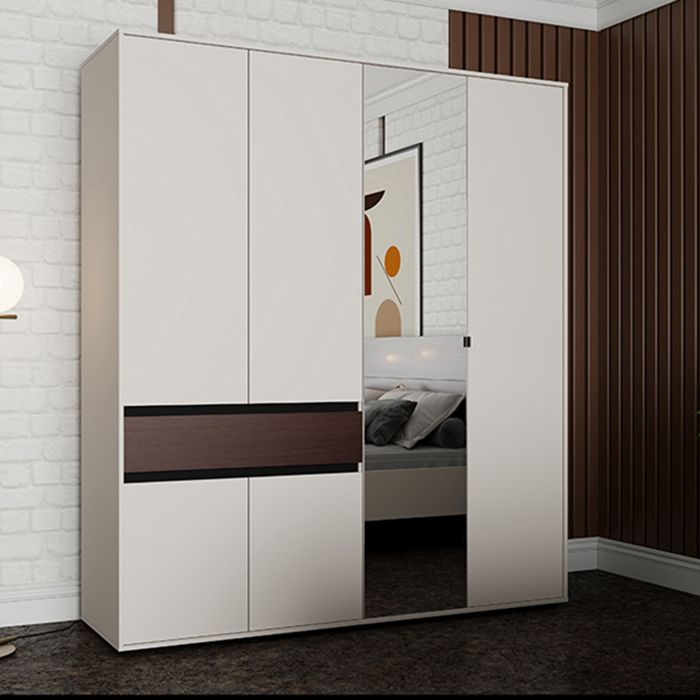 Grande Armoire Pai Dmora en Bois Mélaminé Blanc Crème 183x211h cm Grande Armoire Pai Dmora en Bois Mélaminé Blanc Crème 183x211h cm