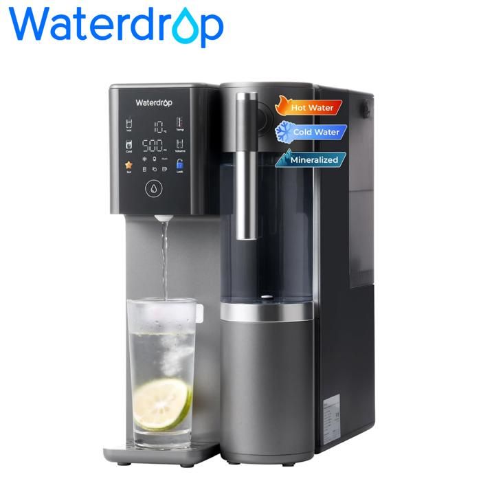 Waterdrop WD-A2G Système d’Osmose Inverse de Comptoir Minéralisée Eau Chaude et Froide Fontaine Sans Bouteille