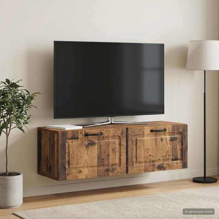 vidaXL Meuble TV mural Bois ancien 98 x 31 x 30 cm Bois dingénierie 899413