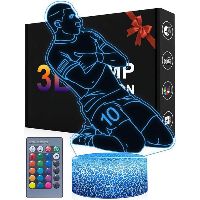 Football Veilleuse pour s Lampe de Football Dimmable 16 Couleurs avec Télécommande Cadeaux pour FR-Player 7