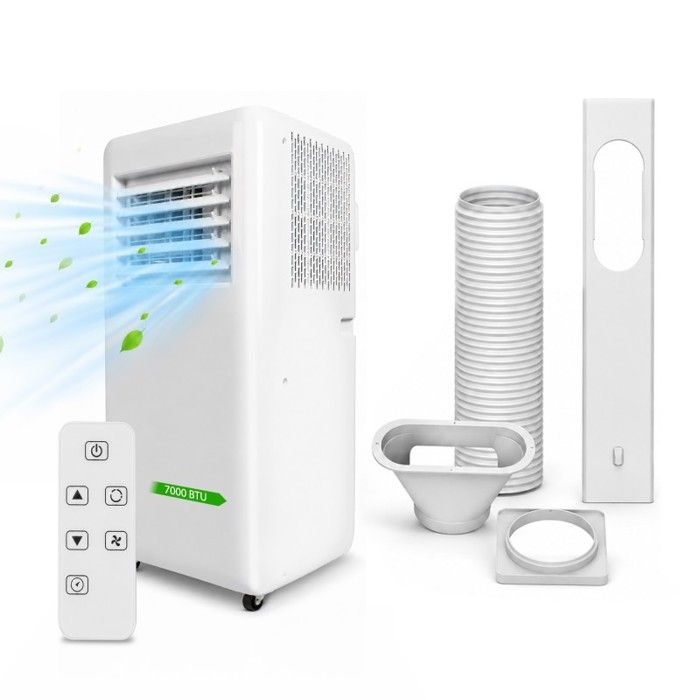 Climatiseur Portable - Blanc - 7000 Btu - 3-en-1 - Silencieux 65 Db