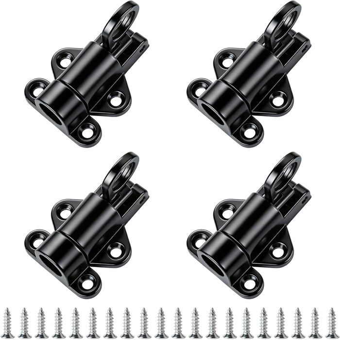 4 Verrous Coulissants Automatiques Noirs Pour Portes & Fenêtres[Ji59]