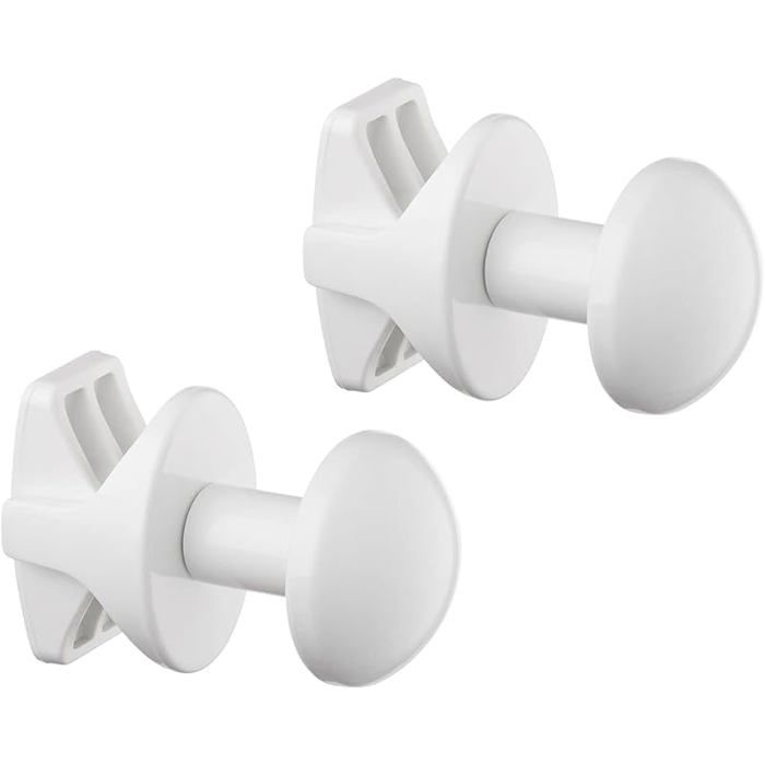 Paire de Porte Serviettes Handy Grip sans Trous pour Tubes Ronds visses au radiateur sèche Serviettes sans perçage Bnc blanc PATERE