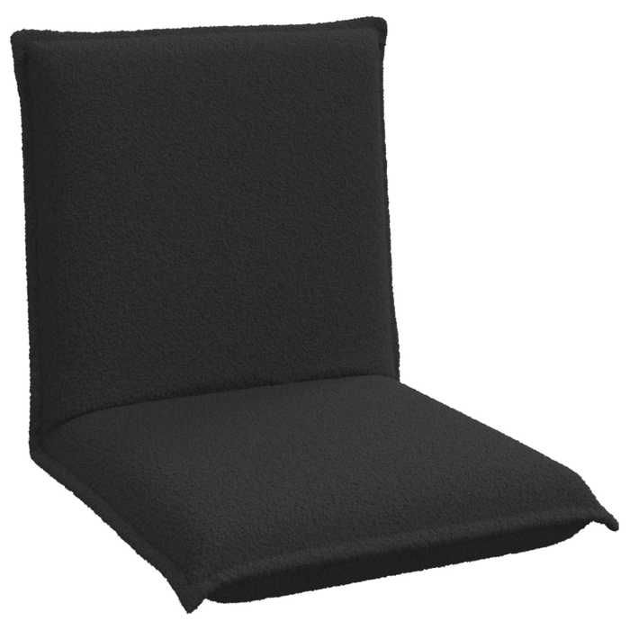 NEW Chaise long/canapé de loisirs - vidaXL - Fauteuil de sol ajustable Noir Tissu en laine de mouton{57x64x59 cm} 720301