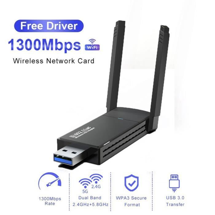 Adaptateur Wifi 6 USB Sans Fil - COMFAST - CF-957AX - 1800Mbps - Double Bande - Gain élevé