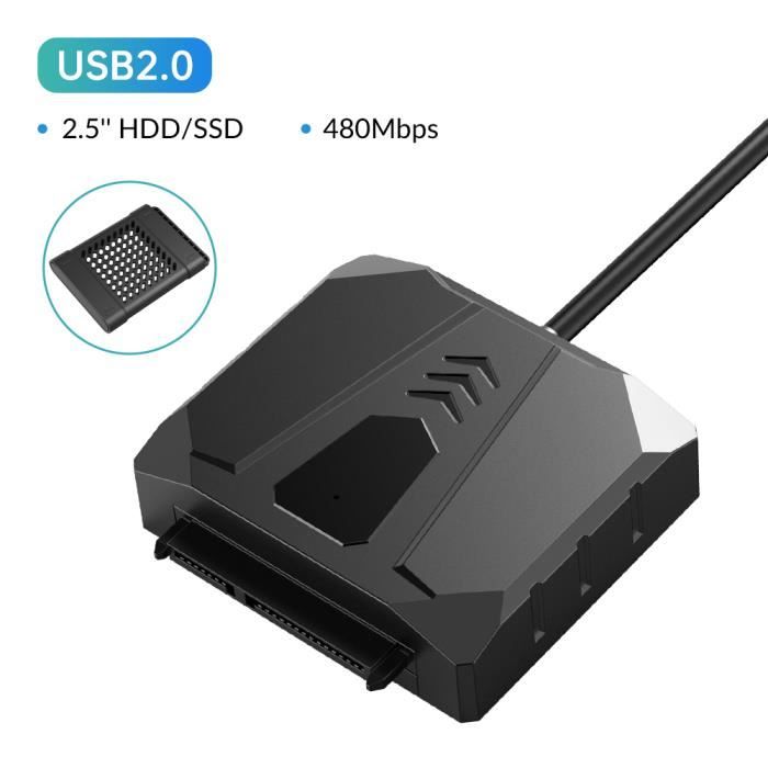 Câble UTS2-2AB 50 cm - boîtier pour disque dur externe HDD 2.5 pouces, SATA  USB3.0, 5Gbps, 4 to, caddie - Cdiscount Informatique