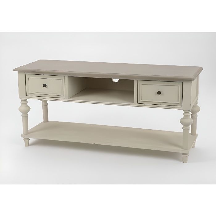 Meuble Tv En Bois Patine Vieilli Beige 2 Tiroirs Légende Amadeus Meuble Tv En Bois Patine Vieilli Beige 2 Tiroirs Légende Amadeus