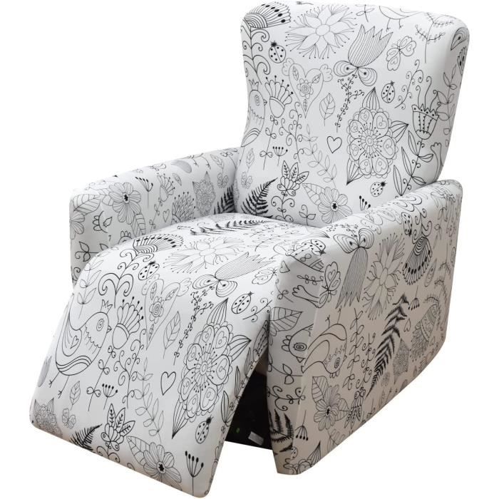 Housse de Fauteuil Relax Extensible 1 Place Couverture de Chaise Canapé Relax Housse de Fauteuil Relax Inclinable Electrique 15