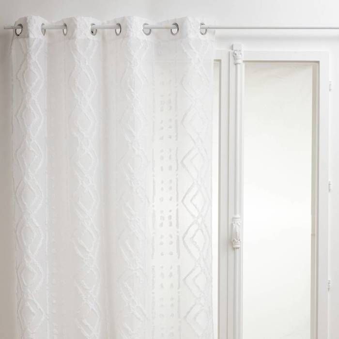 Voilage Sama blanc 140x240cm - Atmosphera Créateur dintérieur