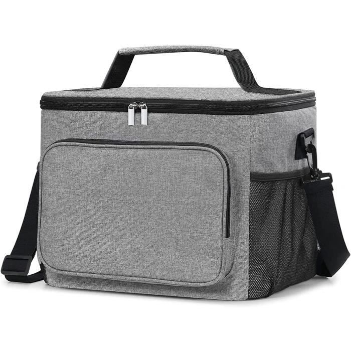 10L Sac Isotherme Repas Homme Femme, Petite Glaciere Souple Isotherme Pliable Lunch Bag Sac Repas, Déjeuner, Bureau, école, Pique Ni