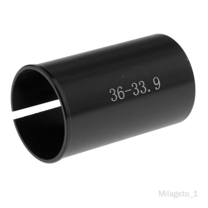 Adaptateur Tube Selle Vélo 31,6 à 33,9mm - Manchon Potence Alliage Aluminium Noir