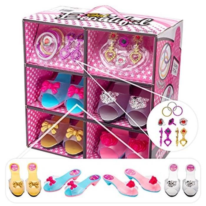 Docteur N89DN boutique de chaussures et bijoux - coffret cadeau petite  princesse avec 4 paires de chaussures, collection de boucles - Cdiscount  Jeux - Jouets