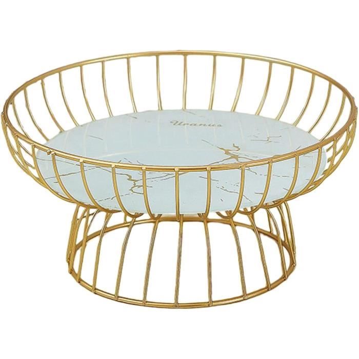 Corbeille à Fruits En Verre Transparent Sur Pied En Bois - Plateau Décoratif 25x25x9,5 Cm Pour Cuisine, Salon, Cadeau