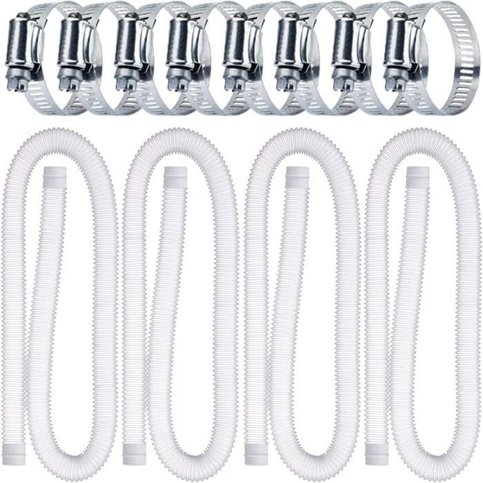 Tuyau De Piscine Hors-sol 1,25" - Longueur 1,5 Mètre - Blanc - Pour Pompe Et Filtre - Connexion Standard - 3