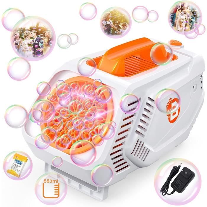 Machine à Bulles Automatique Portable HassoKon - 8000+ Bulles Par Minute, Soufflante Électrique Pour Enfants, Mariages, Anniversaires Et Fêtes (Noir)