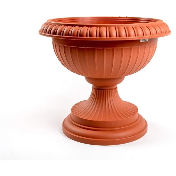 Formplastic Vaso Amphore Per Piante – Altezza 45 Cm, Colore Grigio Antracite, Plastica Resistente UV