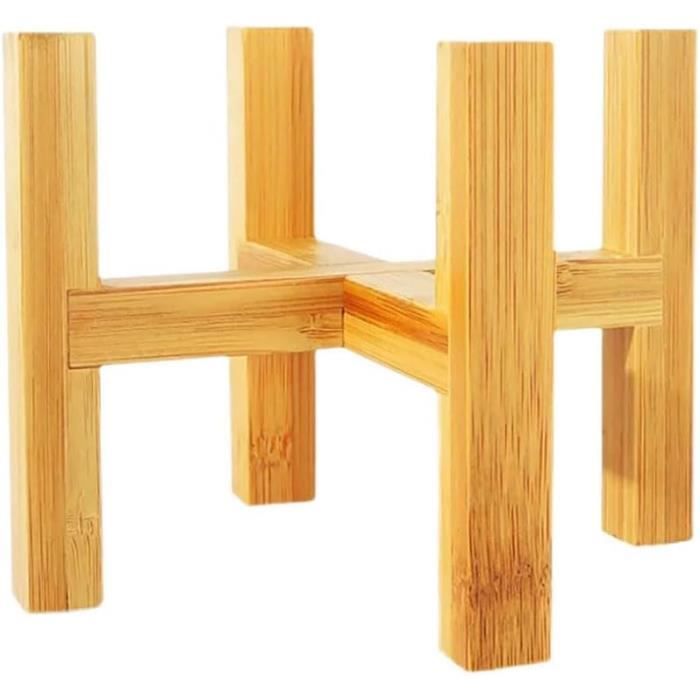 Tabouret En Bois Pour Plantes - Support De Pot 10x10x7,5 Cm, Léger, Pour Décoration Intérieur Et Balcon