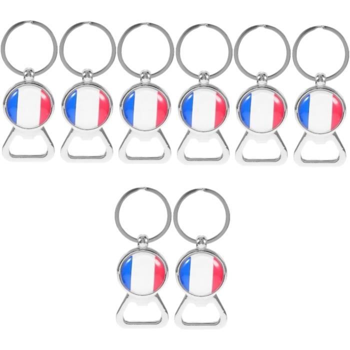 Porte-clés Ouvre-bouteille Métal – Drapeau Porto Rico, Souvenir Vintage Années 70-90