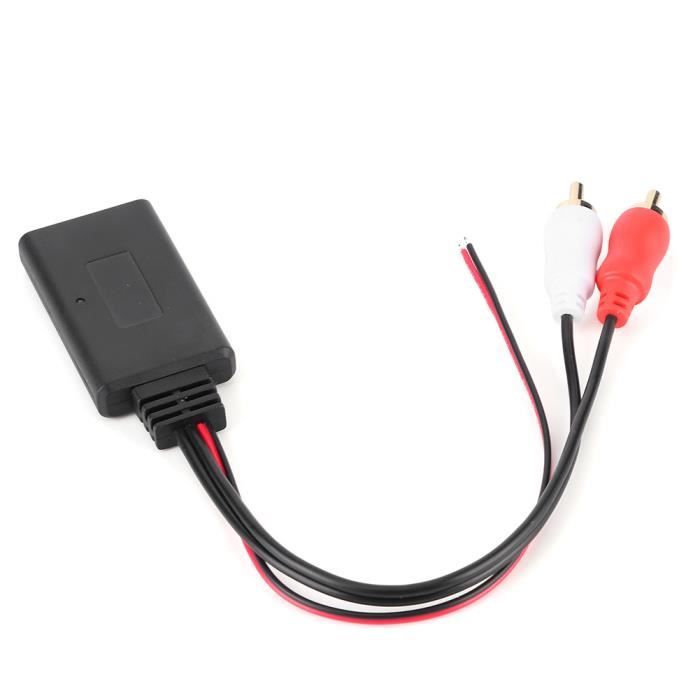 MEIHE Adaptateur de Module Bluetooth sans fil universel AUX Audio 2 Câble auxiliaire RCA Connecteur d'autoradio