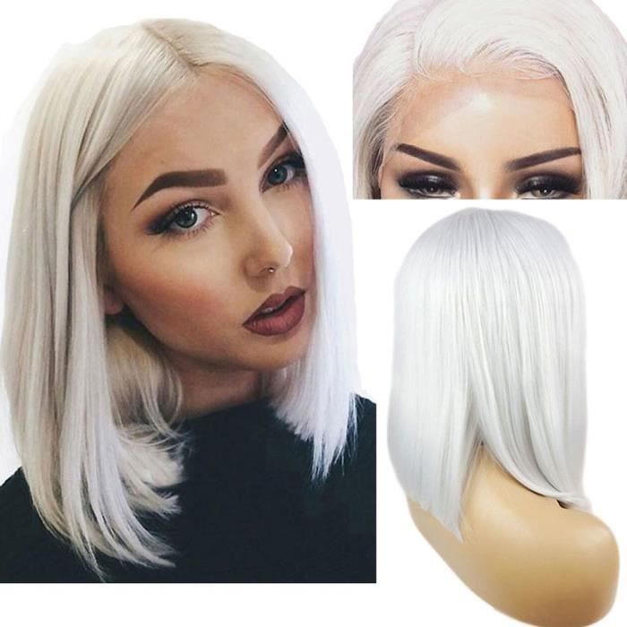 perruque blanche courte
