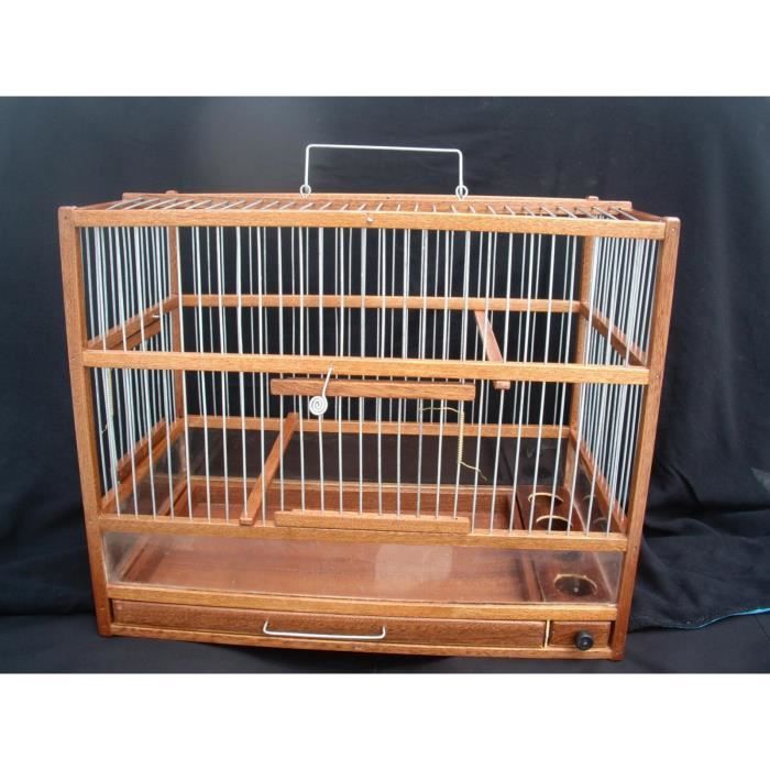 Belle Cage Oiseaux En Bois Rouge Achat Vente Volière
