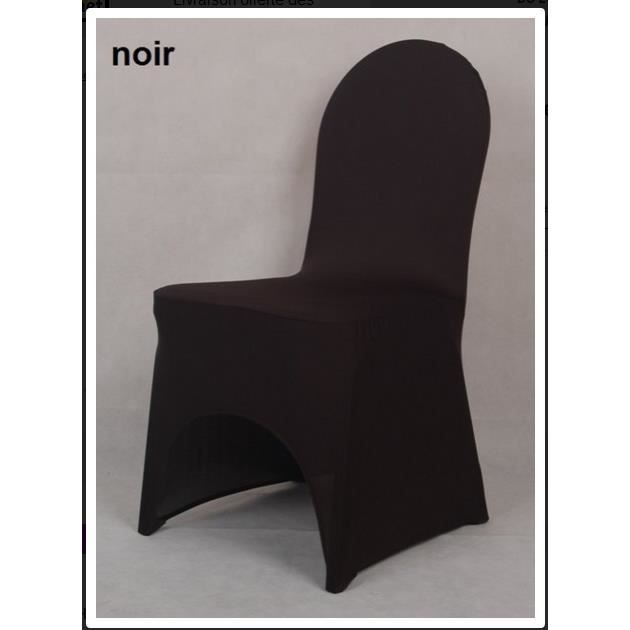 Housse de chaise en lycra/spandex NOIR  X1  Cdiscount Maison