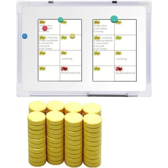 32 Mini Aimants Frigo BTLIN - 10x15mm - Puissants Pour Tableau Blanc, Réfrigérateur