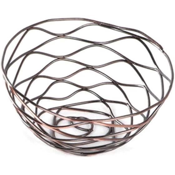 Corbeille à Fruits En Fil Métallique - Panier Rangement Ouvert, Design Creux - Taille S (18 Cm) Ou L (28 Cm) - Pour Fruits, Légumes, Pain, Snacks