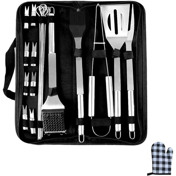 AKTIVE 52981 Coffret De 5 Ustensiles Barbecue En Inox Avec Sac De Transport