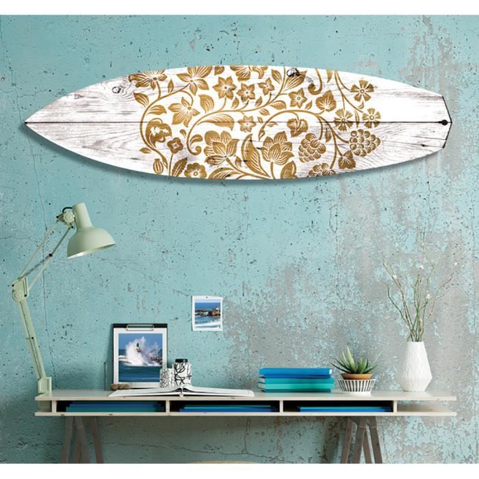 HXA DECO - Planche de Surf Décorative,Multi choix,Décoration Murale,Impression sur Alu Dibond, Fleurs, 150x40 cm