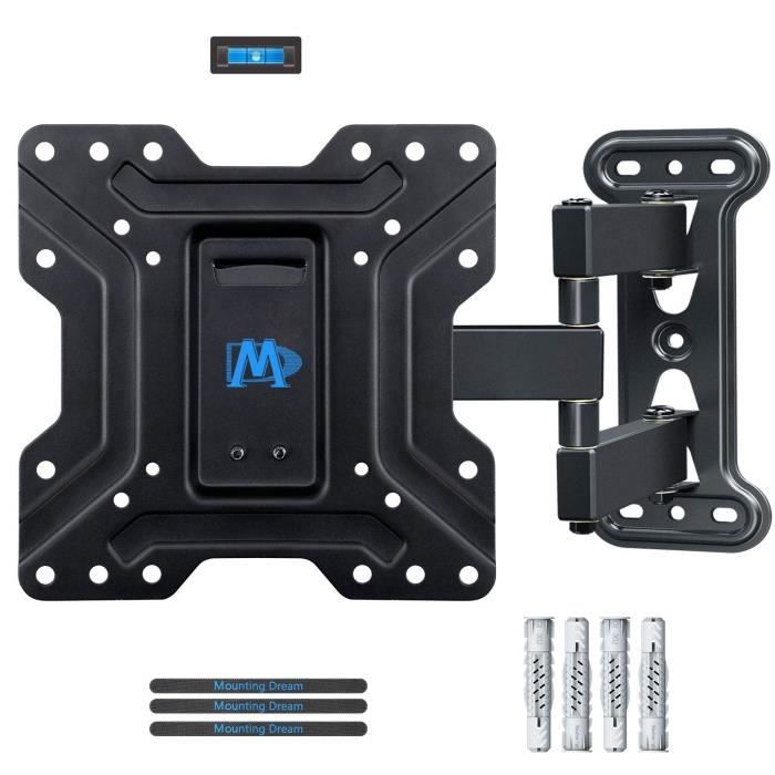 Support Mural TV Articulé - Pour écrans 20 à 55 Pouces, Jusqu'à 30 Kg, Avec Câble HDMI 3m Et Niveau à Bulle - 3