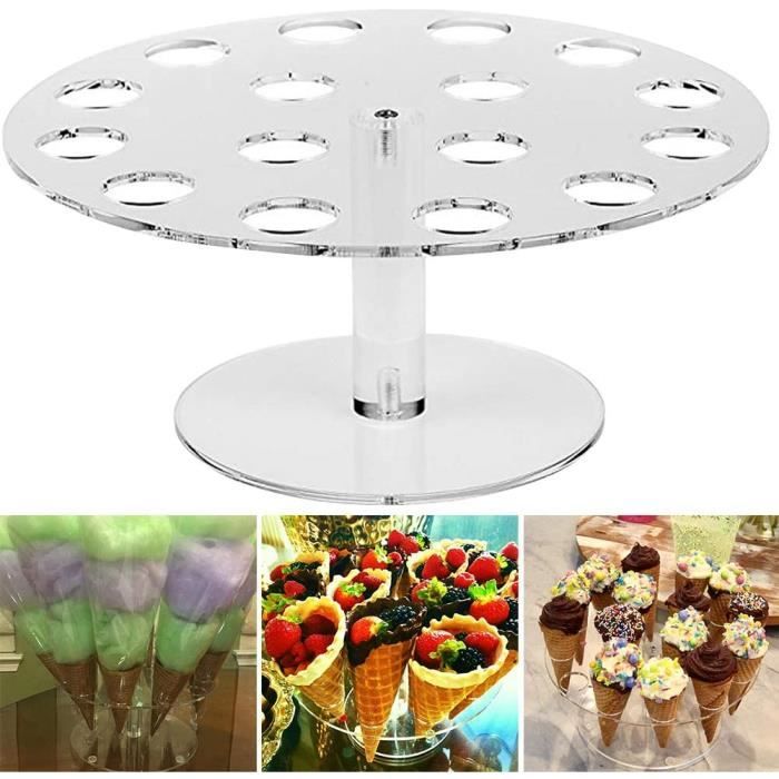 Présentoir à Cupcakes 4 Niveaux Acrylique – Tour Ronde Gâteau & Donuts, Mariage & Anniversaire
