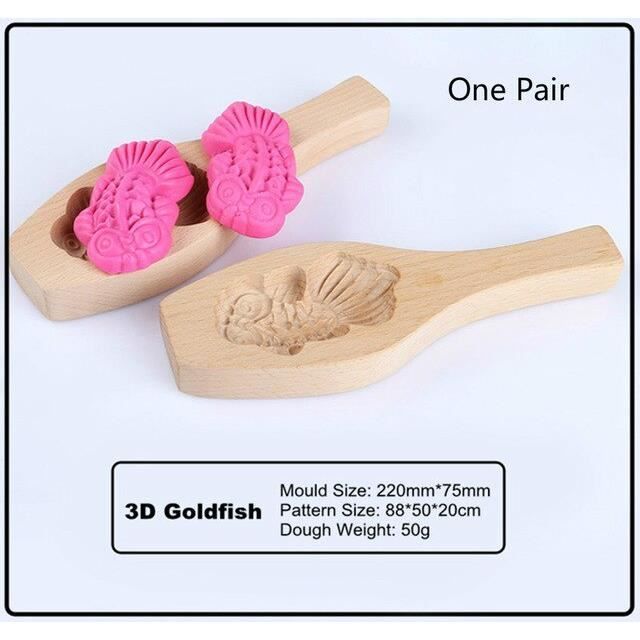 Moule A Gateau De Lune Modele Traditionnel Chinois Moule A Poisson 3d Cuit A La Vapeur Chignon Patisserie Haricot Vert M Dd1251 Cdiscount Maison