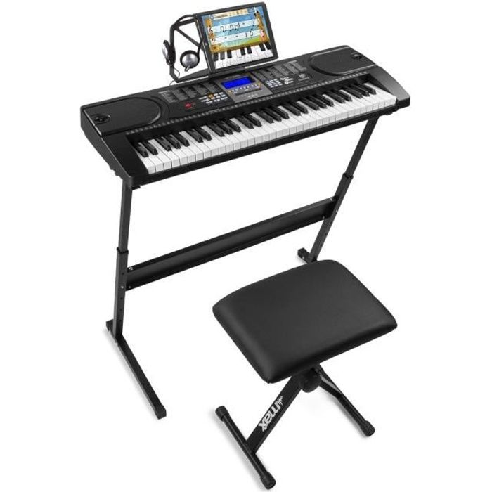 MAX KB1 - Kit complet débutant piano numérique 61 touches avec