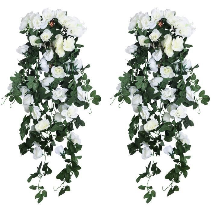 Panier De Fleurs Artificielles à Suspendre Pour L'extérieur