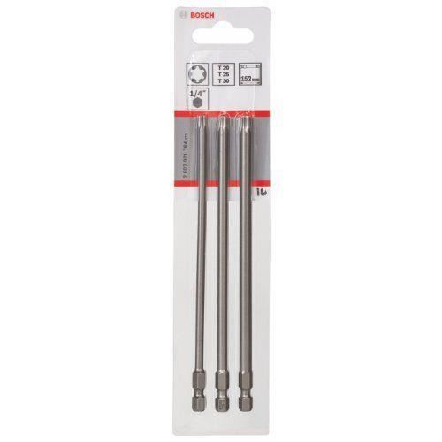 Set de 3 embouts de vissage Extra dur Torx T20 T25 T30 152 mm BOSCH 2607001764 - vue 2