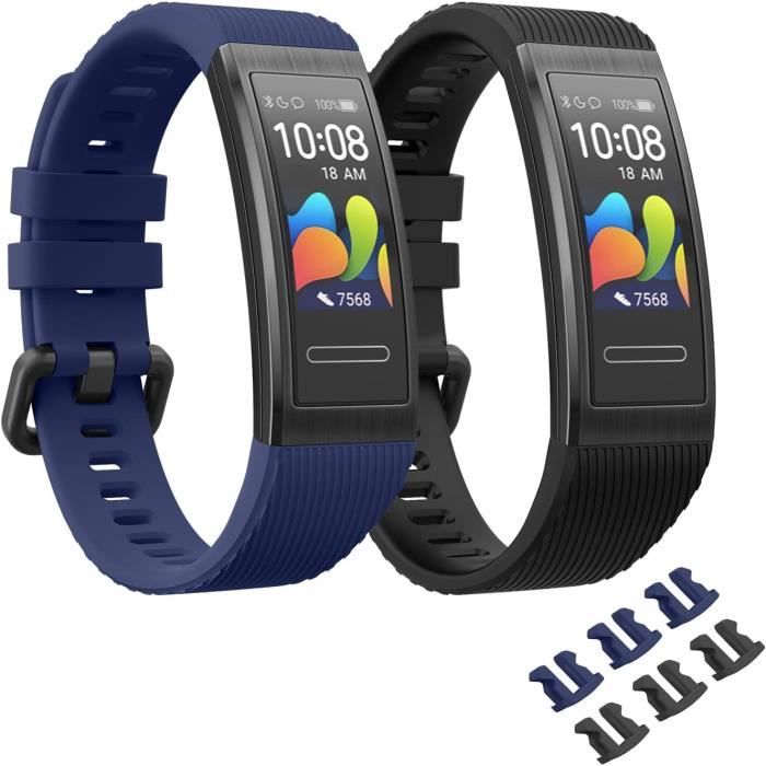 3 Bracelets Silicone Remplacement Pour Huawei Band 10/9/8 - Souple, Acier Inoxydable, Tailles 130-210 Mm - 9