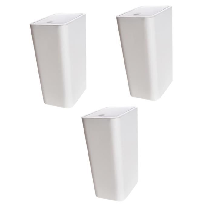 Poubelle De Recyclage Mince 87L Chabrias Ltd - Couvercle Coloré, Gain De Place - Gris