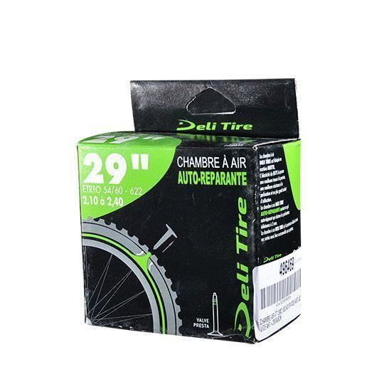 Chambre air vtt 29x2.10/2.40 vp deli avec liquide anti-crevaison