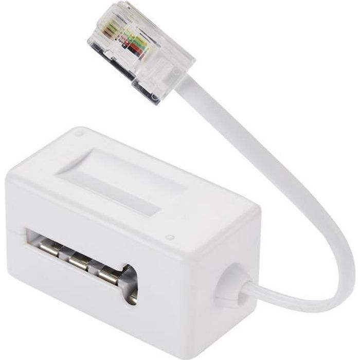 ADAPTATEUR PRISE T FEMELLE / RJ45 Mâle 10cm Cdiscount Informatique