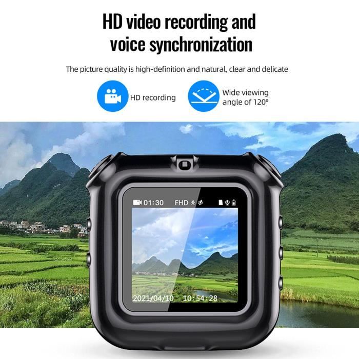 Mini Enregistreur Vidéo HD 1080P - Enregistrement En Boucle - Réglage 180° - Portable Pour Bureau Ou Maison