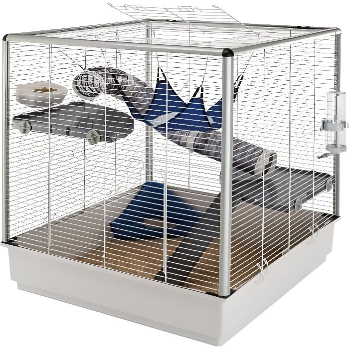 Cage équipée pour Furet, Rat ou Chinchilla - Ex…