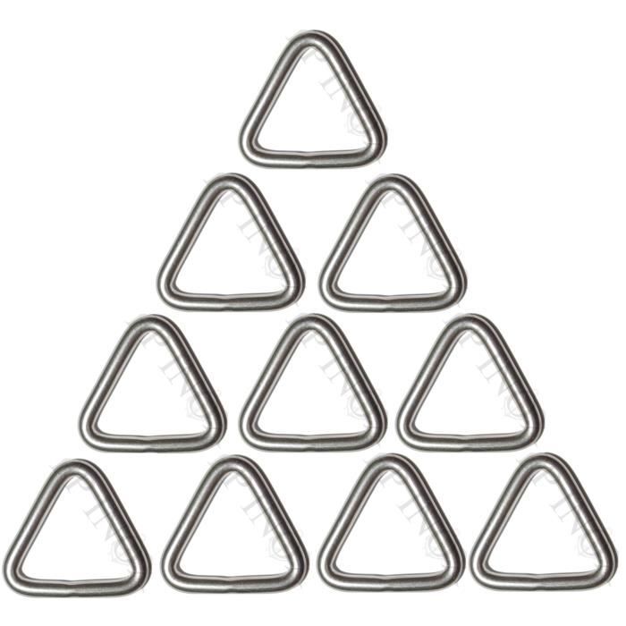 10 Anneaux Filetés M6 INOX 316 A4 - Pour Levage - Tige 11mm - Anneau 16mm